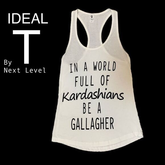$5 ADD ON ITEM/ideal t by next level be a Gallagher razorback Tank top - Picture 3 of 11